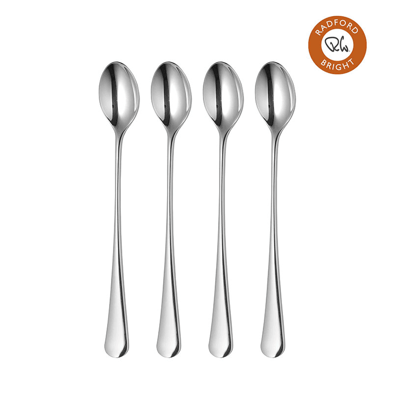 Radford Set of 4 Long Handled Spoon, Stainless Steel