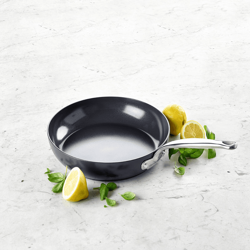 Barcelona Black Ceramic Non-stick Open Frying Pan, 32cm, Black