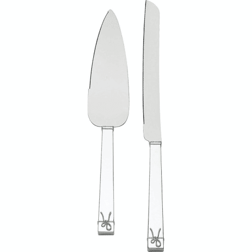 Image showing the Vera Wang - Love Knots Cake and trowel set product.