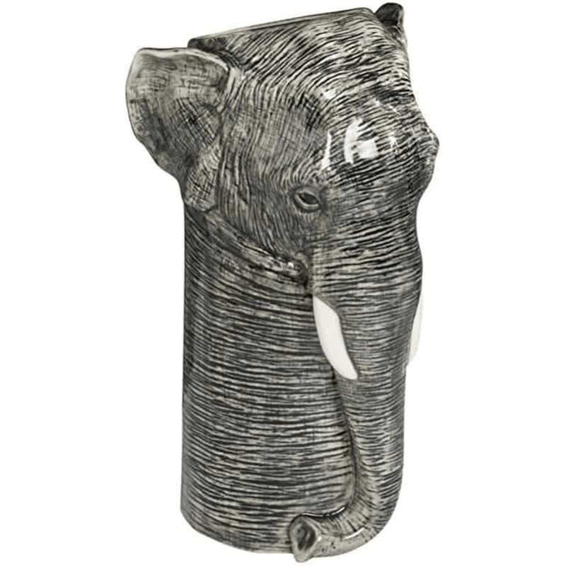 Elephant Large Flower Vase, H28cm, Grey