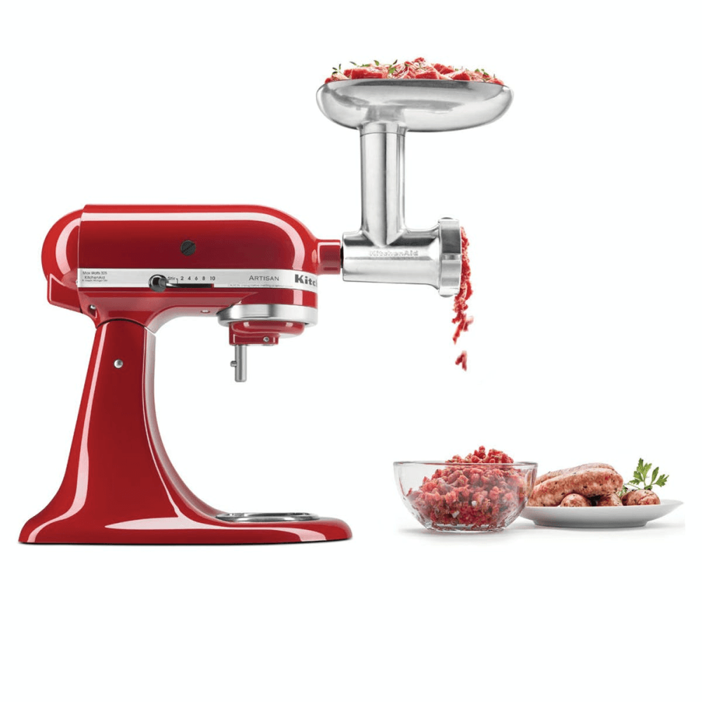 Food grinder attachment, Metal