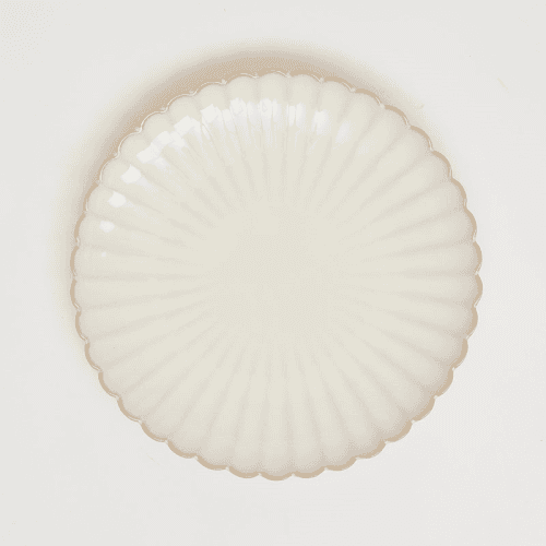 Image showing the Scallop Shell Set of 4 Bread Plates, D26cm, Oat product.