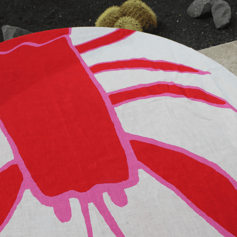 Lobster Tablecloth, 240 x 140cm, Red