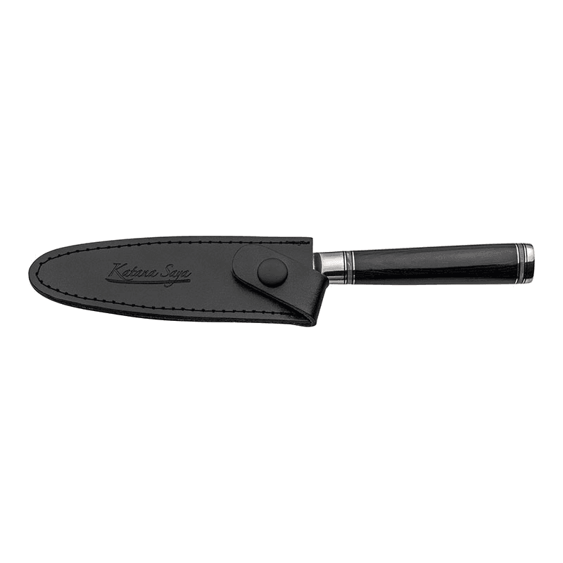 Katana Saya Pakkawood Boning Knife, 15cm Damascus Blade