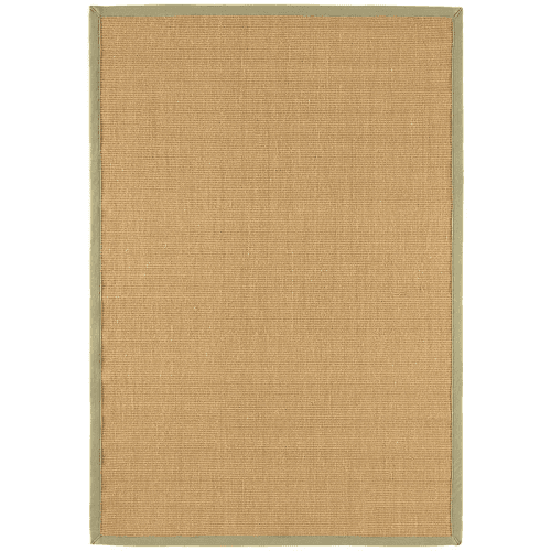 Image showing the Sisal linen border runner, 200 x 300cm, sage product.