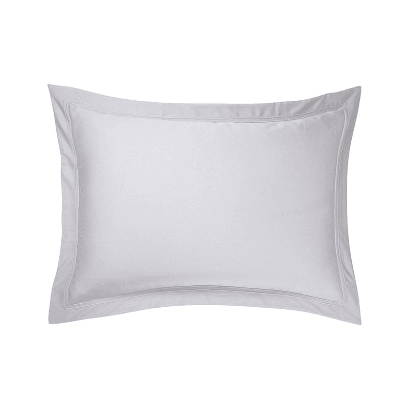 Triomphe - 300 Thread Count Cotton Sateen Standard Pillowcase, 50 x 75cm, Silver