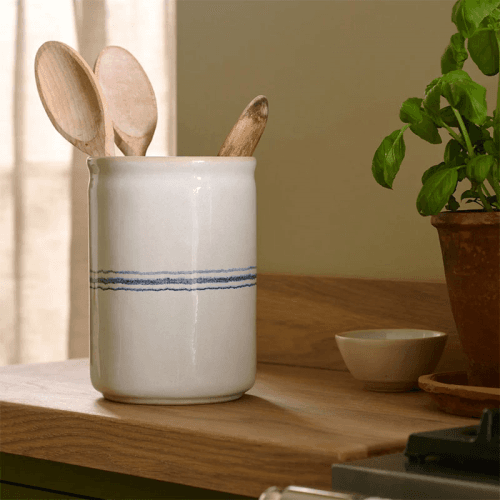 Image showing the Melbury Utensil Pot, H18cm, Blue product.