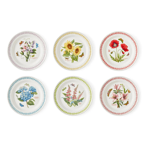 Image showing the Botanic Garden Meadow Set of 6 Dinner Plates, D26cm, Multi product.
