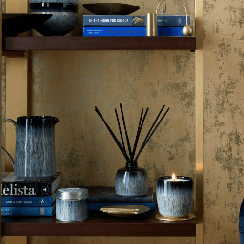 Image showing the Denby Home Fragrance Halo Reed Diffuser, Black product.