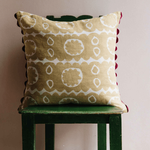 Image showing the Osborne Cushion, 57 x 57cm, Gold product.
