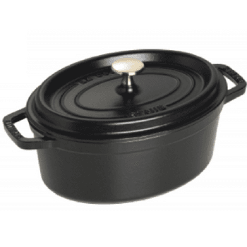 Cocotte, Cast Iron, Oval, Black, 23cm