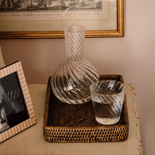Image showing the Rippled Carafe, 20cm, Clear product.