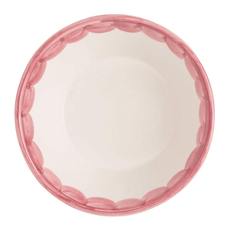 Scallop Set of 2 Bowls, D16cm, Pink