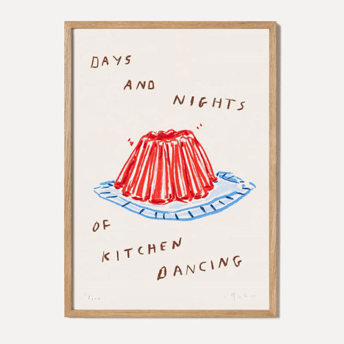 Image showing the Lucy Mahon Days and Nights of Kitchen Dancing Print, A4, Brown product.
