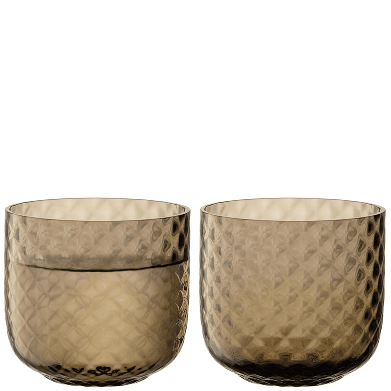 Dapple Tumblers Set of 2, 330ml, Earth Brown