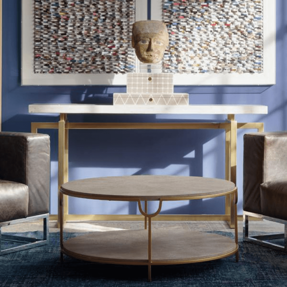 Katia Coffee table, H46 x D98cm, Cream