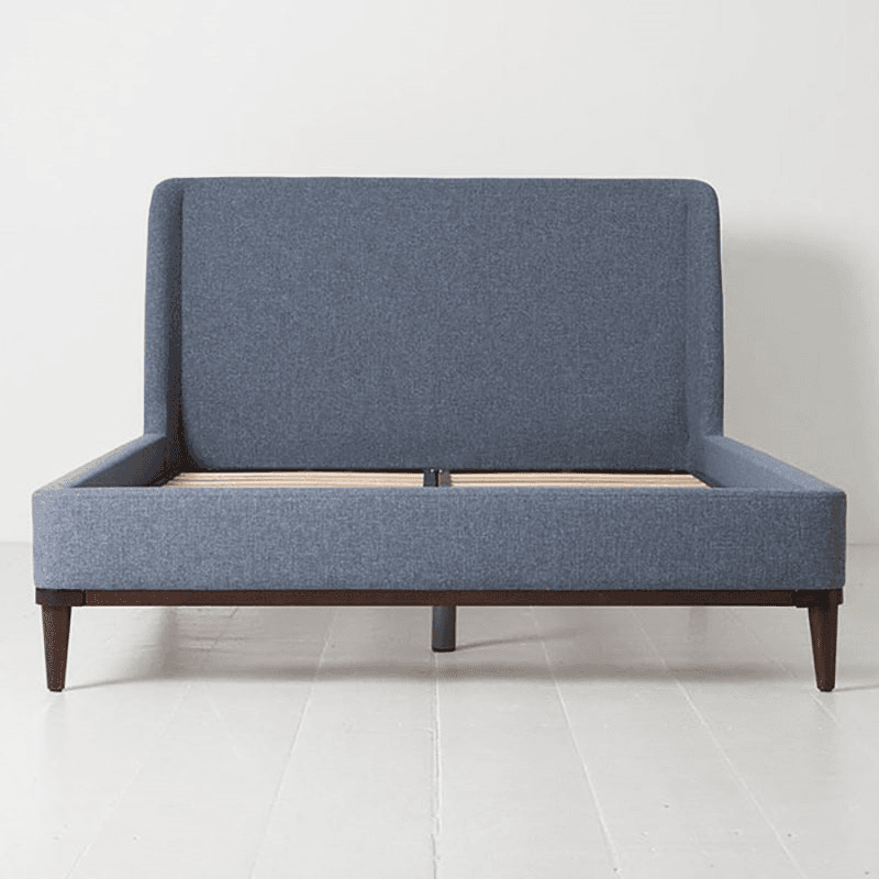 Bed 02 Linen Double Frame, Midnight