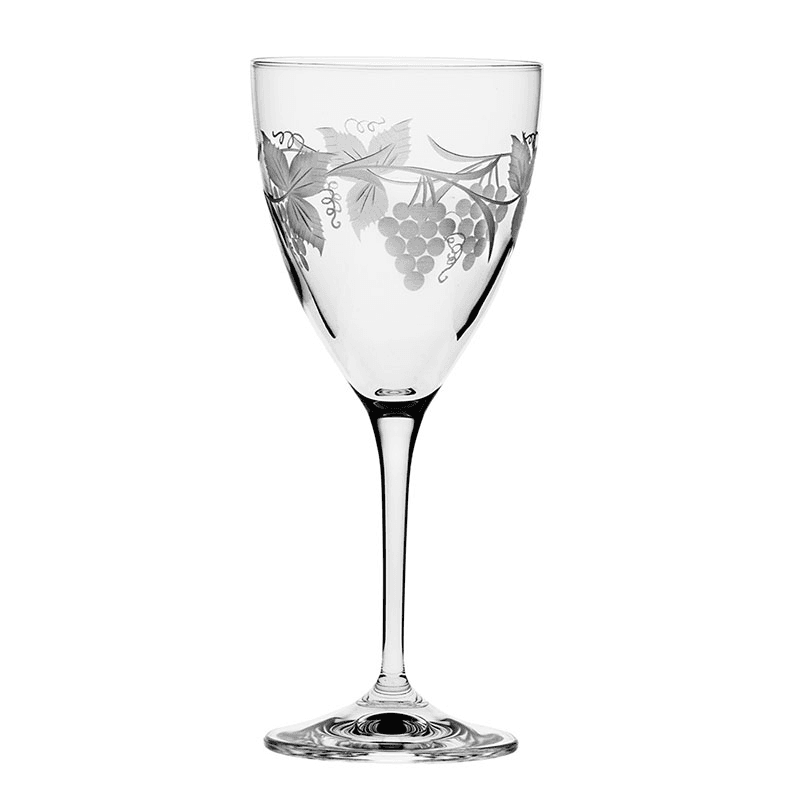 Grapevine Set of 2 Wine Glasses, 250ml, Clear