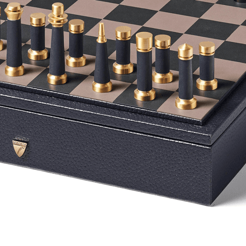 Image showing the Luxe Chess Set, L30 x W30cm, NavyPebble product.