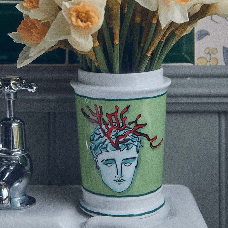 Il Viaggio Di Nettuno Container vase, H20cm, Moss Green