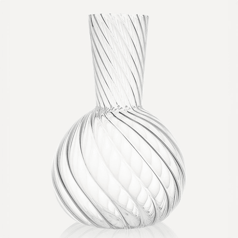 Rippled Carafe, 20cm, Clear