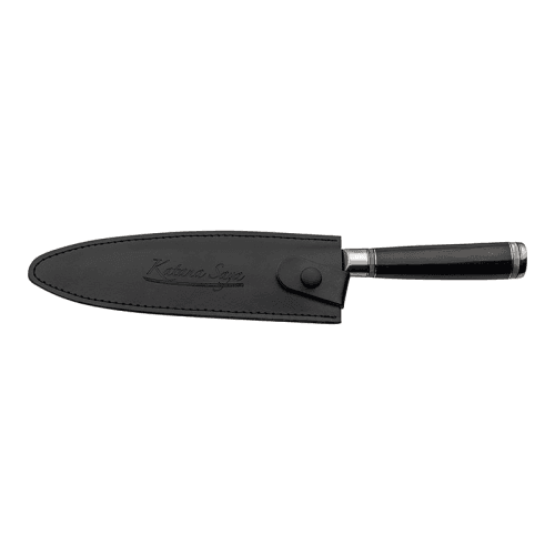 Image showing the Katana Saya Pakkawood Bread Knife, 20cm Damascus Blade product.