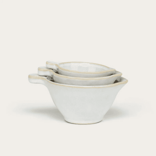Image showing the Bramley Set of 3 Pouring Cups, Reactive White product.