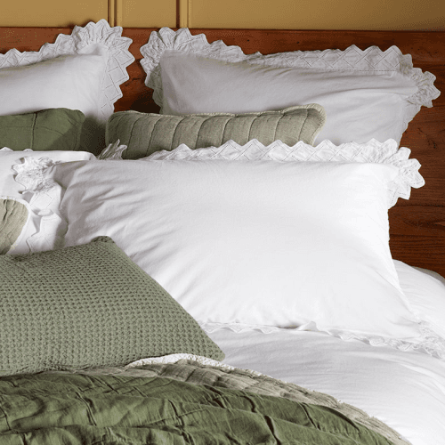 Image showing the Valerie Pillowcase, Standard, White product.