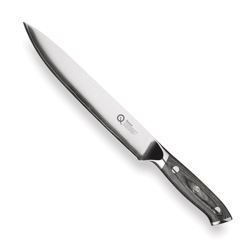 Q30 Series Damascus Steel Carving Knife, 20cm, Black