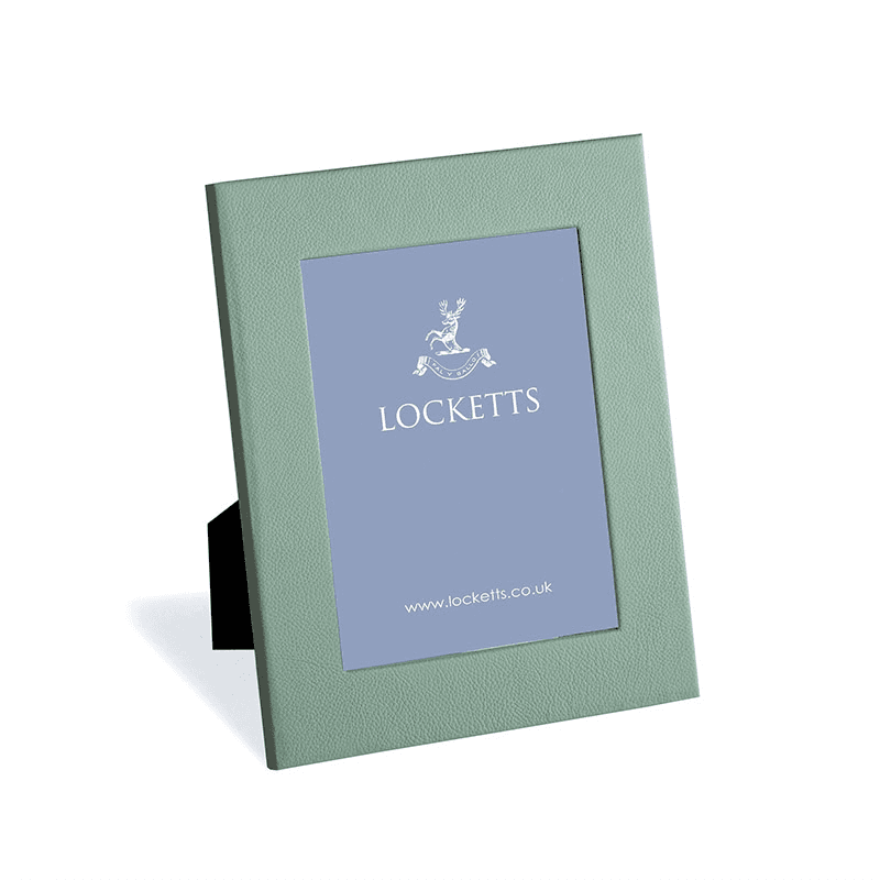 Luxury Leather Photograph Frame, 7x5", Lichen Green