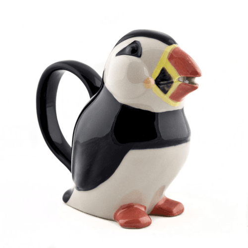 Image showing the Puffin Water Jug, H10cm, Black/Yellow product.