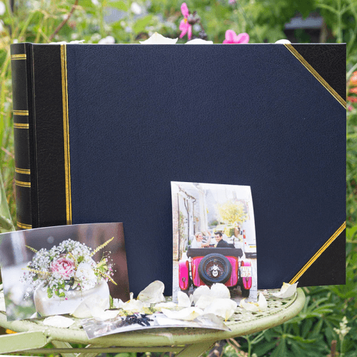 Image showing the Traditional Landscape photo album, 35.5 x 36.5cm, Blue product.