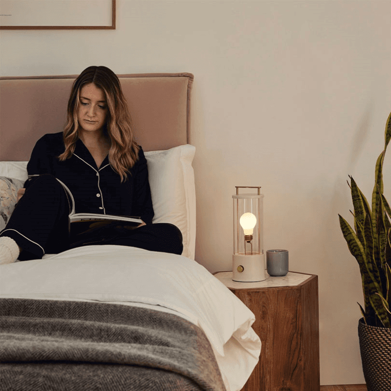 Tala x Farrow & Ball The Muse Portable Lamp, Candlenut White