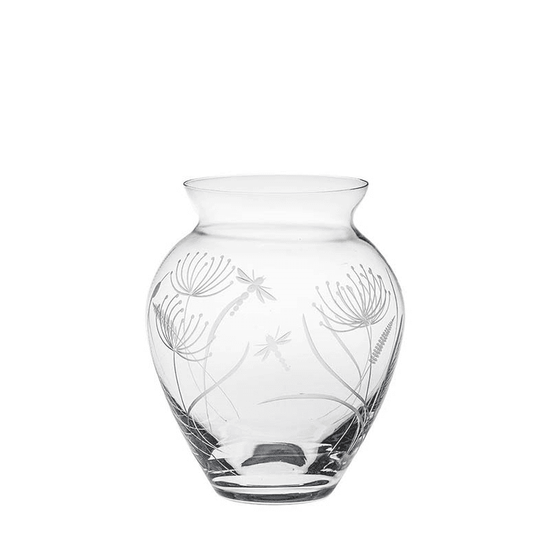 Dragonfly Large Posy Vase, H18cm, Clear