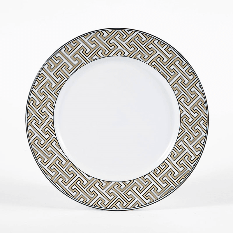 Maze Set of 2 Dessert Plate, D21cm, Truffle