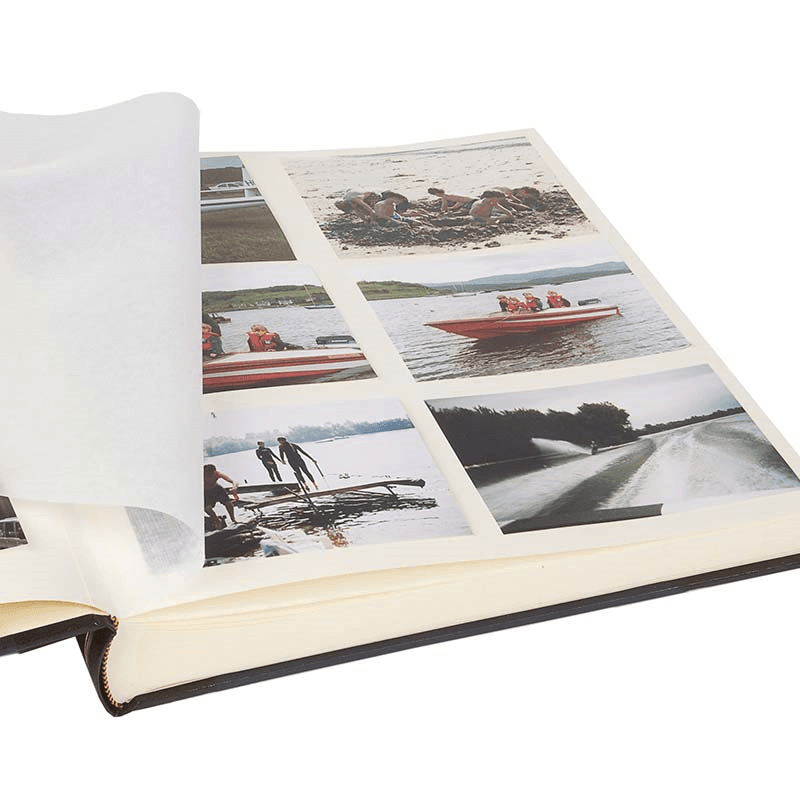 Leather Square Photo Album, 35.5 x 36.5cm, Blue