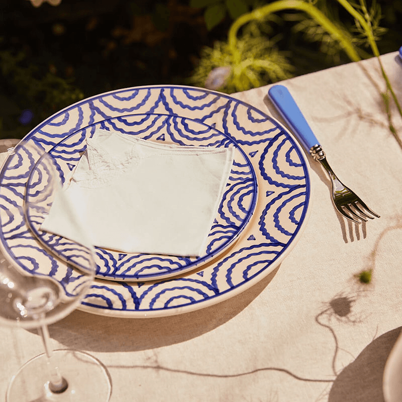 Tabla Set of 2  Side Plates, D20cm, Blue