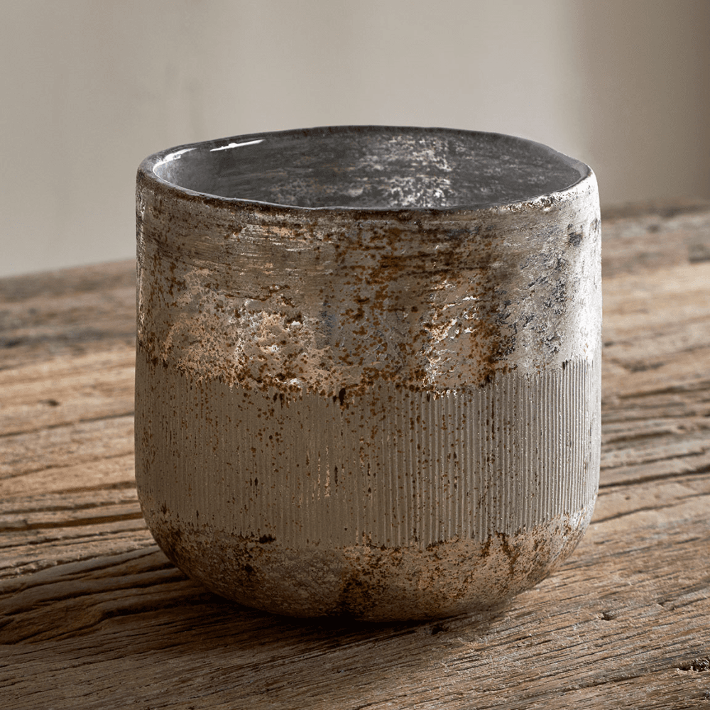 Juniper & Fir 3 Wick Scented Candle, Antique Gold
