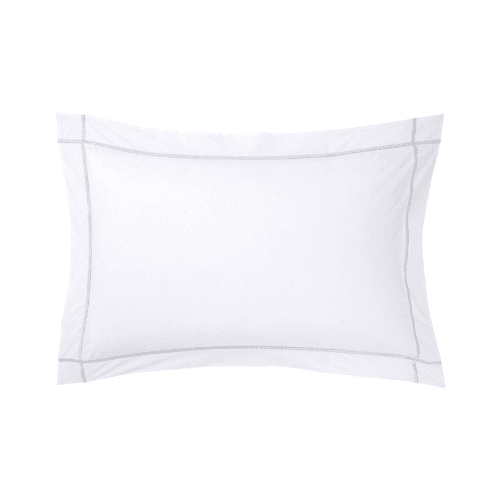 Image showing the Athena - 500 Thread Count Cotton Percale King pillowcase, 50 x 90cm, Silver product.