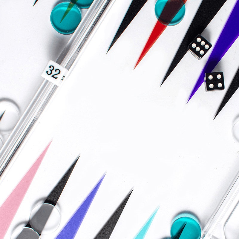 Rainbow Backgammon Board, L45 x W38cm, Multi