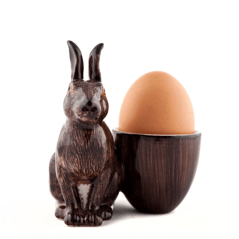 Hare Egg Cup, H9cm, Brown