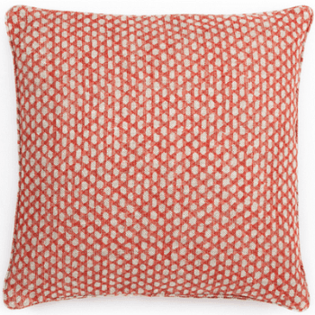 Cushion, Square, Wicker Linen, Red, Small, 43cm