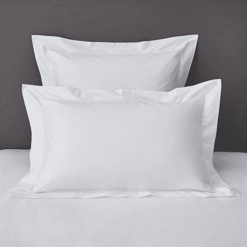 Image showing the Savoy - 400 Thread Count Egyptian Cotton Super king oxford pillowcase (with border), 50 x 90cm, White product.