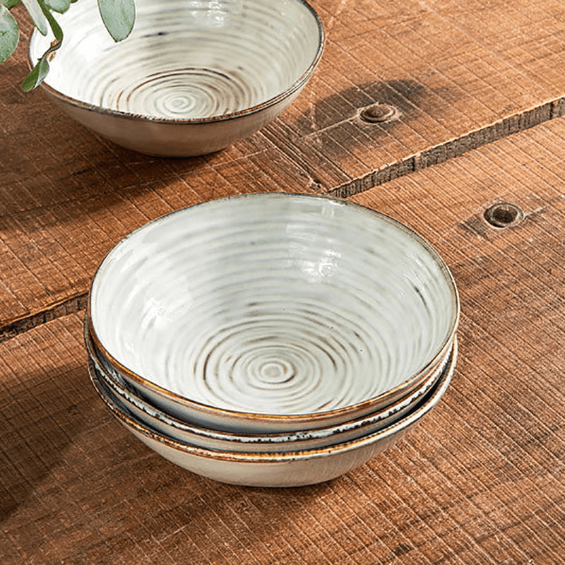 Dhanuk Ceramic Cereal Bowl, Cream, 18.5cm