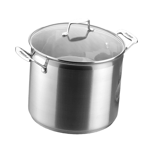 Image showing the Impact Stock pot with lid, 7.2 litre - D24cm, stainless steel and glass product.