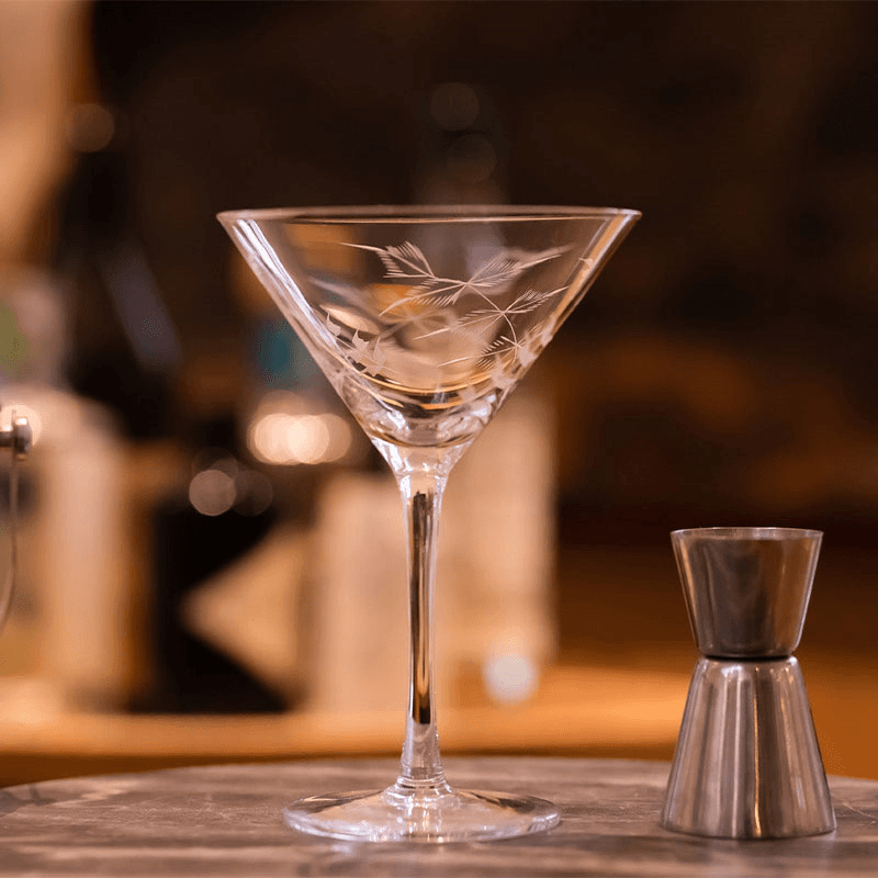 Fern Set of 2 Martini Glasses, 142ml, Clear