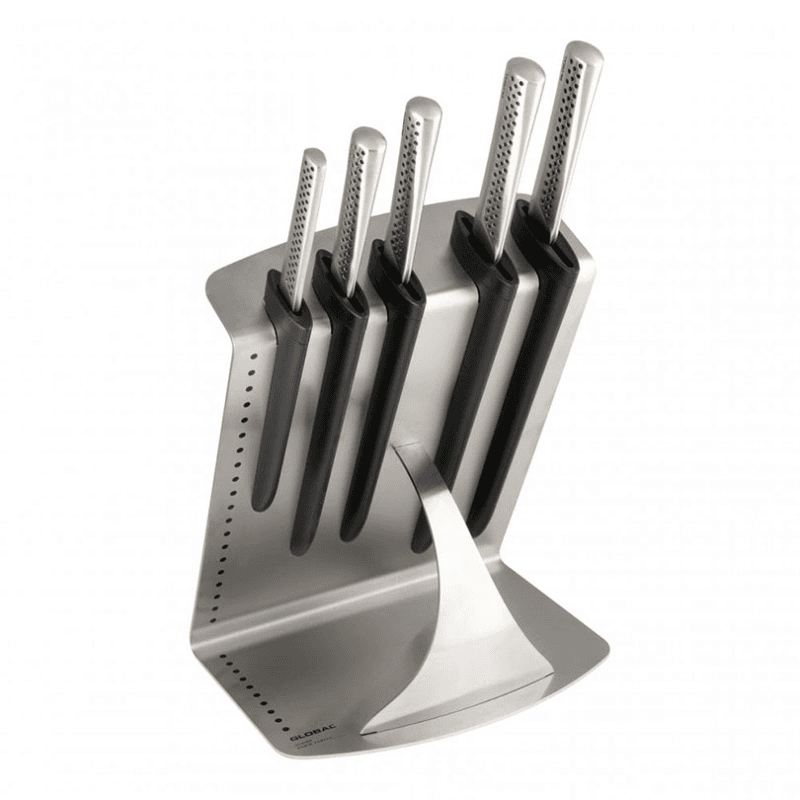 Ukon 6 Piece Knife Block Set, Silver
