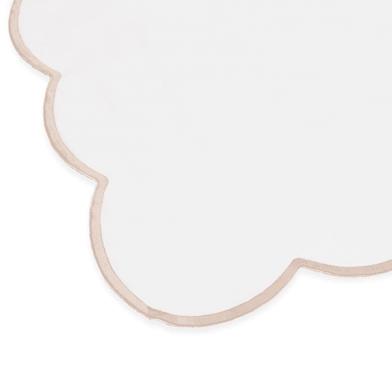 Annabelle Scalloped Pair of Standard Pillowcases, Dusky Pink