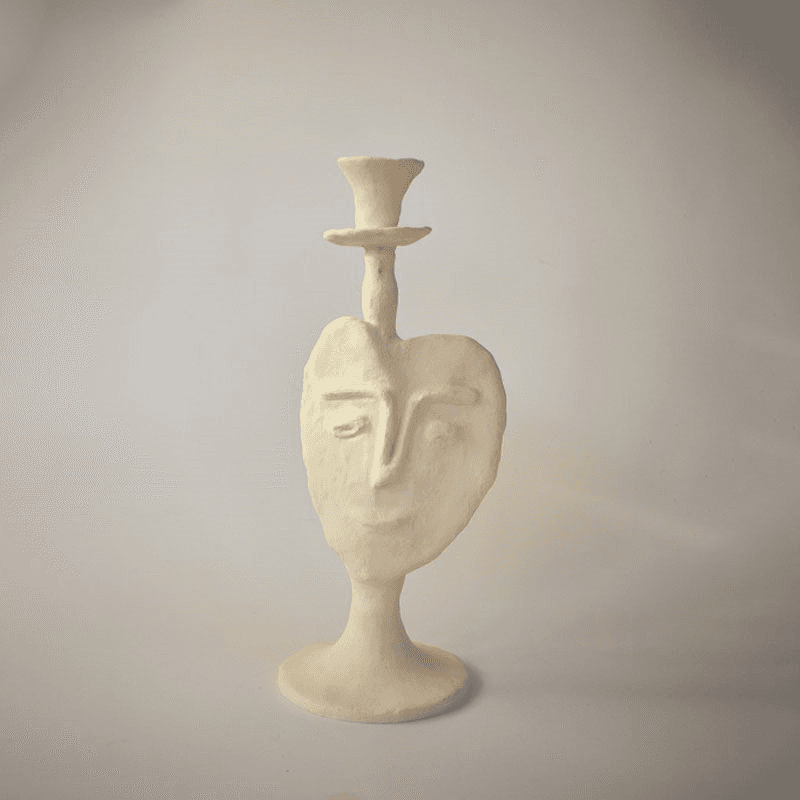 Gavotte Collection Beau Candlestick, White
