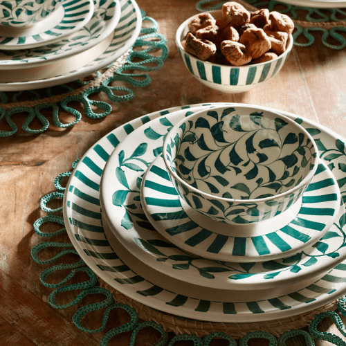 Image showing the Stripes Pasta Bowl, D20cm, Green product.